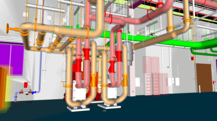 3D BIM Model Mechanical Room Featured images BIM for MEP system
