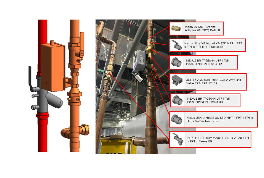 Mechanical BIM modeling valves fittings